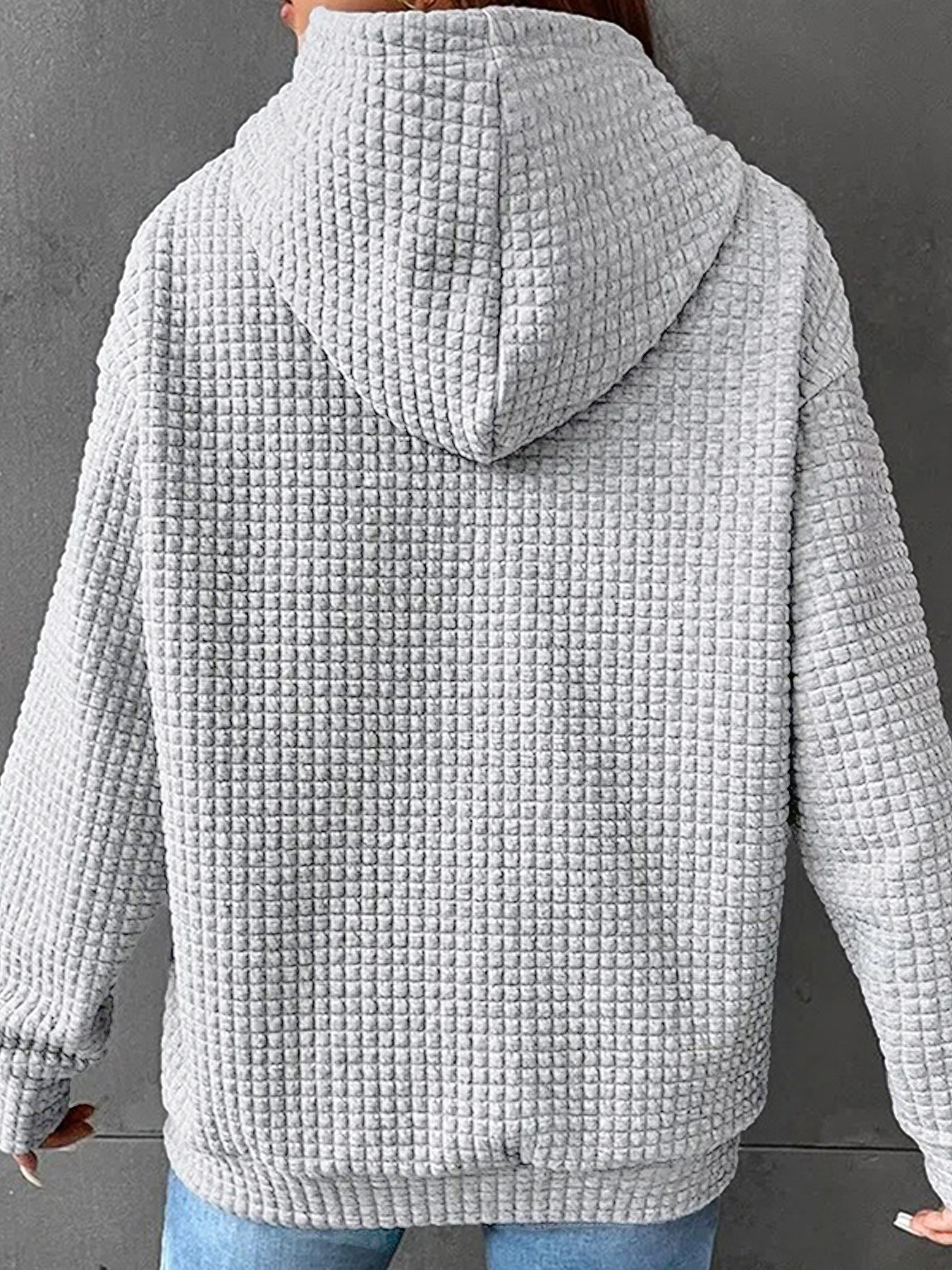 Sudadera mujer halloween con capucha waffle otoño invierno_voghion.com