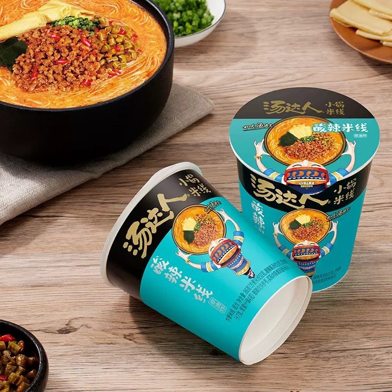 統一湯達人即席麺 日本豚骨ラーメン 酸辣ロシアンスープ即席麺 樽入り食品（Y）