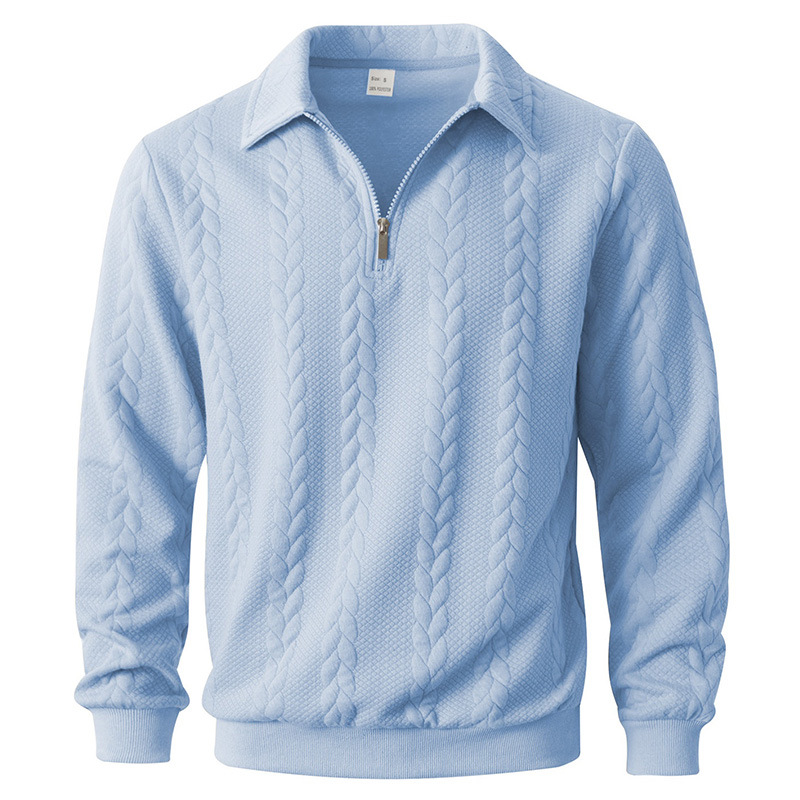 Primavera y otoño ropa de hombre transfronteriza nueva Europa y América comercio exterior exterior exterior ocio al aire libre chaqueta de manga larga con solapa de semiacremallera chaqueta