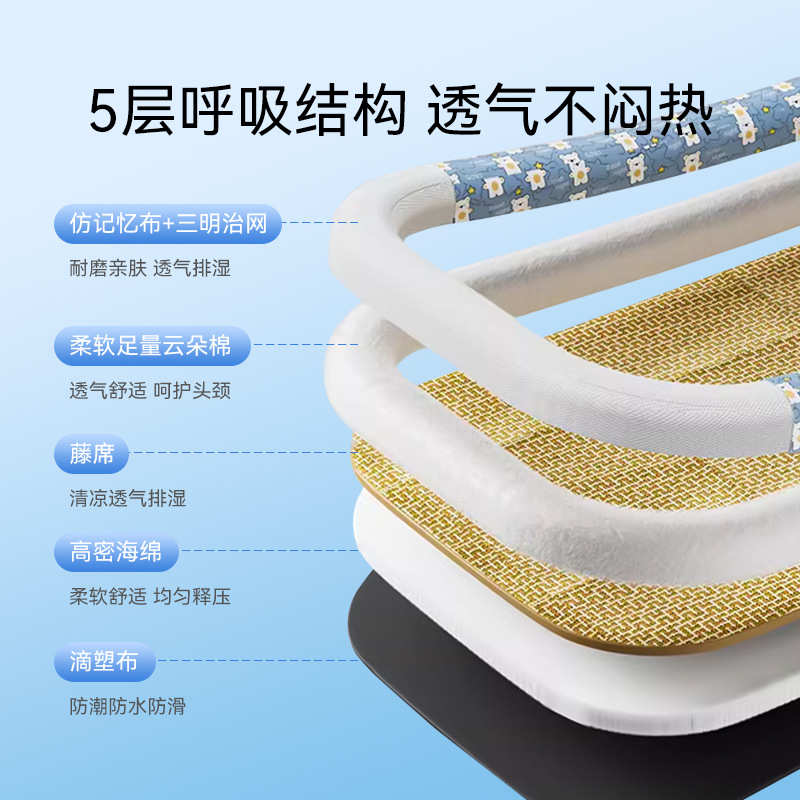 La primavera y el verano perro de dibujos animados oso Oval estera de verano Teddy perrera gato nido mediano y pequeño perro mascota estera nido