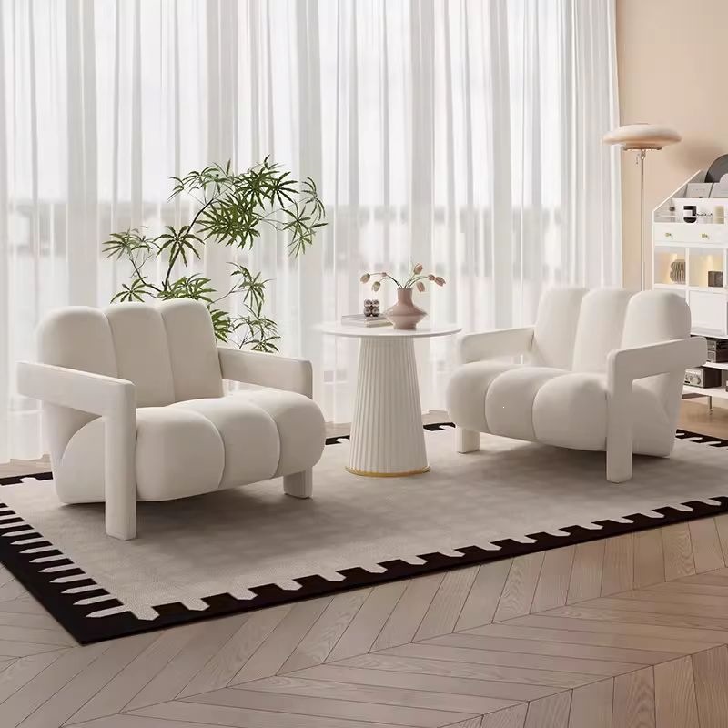 Diseñadores nórdicos de lujo ligero sillas casuales individuales, balcón del dormitorio de la Sala de estar, recepción simple, zona de descanso, sofás y sillas perezosas
