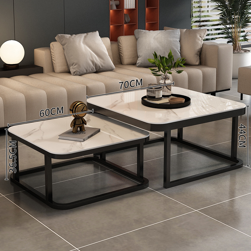 Mesa de centro personalizada, sala de estar de celebridades de Internet, hogar 2024, nueva mesa de té de apartamento pequeño, minimalista, ligera, lujosa, alta gama, simple
