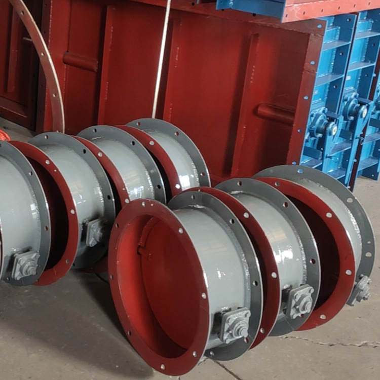 DN450圆形手动通风蝶阀 法兰式单叶片蝶阀 碳钢烟道调节风门