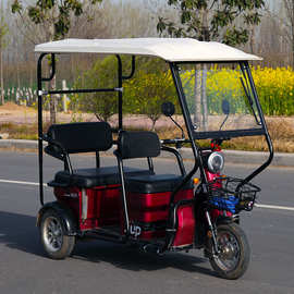 电动三轮车车棚雨篷加厚全透明封闭休闲小巴士折叠冬季挡风