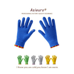 Ins Small Sugar Beans Leaks Finger Knitted Gloves for Women Winter Korean Version Plain Color Touch Screen Warmth Insulation Cold Proof Riding Split Finger