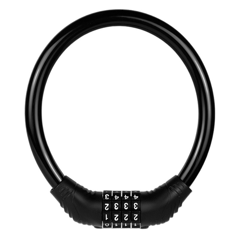Factory mountain bike lock anti-theft combination lock electric battery car portable lock steel cable lock bicycle accessories wholesale