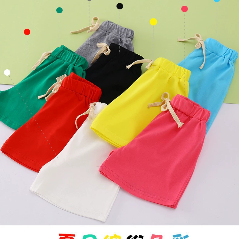 Детские шорты ярких цветов, хлопковые шорты для мальчиков и девочек, мужская и женская одежда для выступлений, шорты, шорты для выпускного сезона.