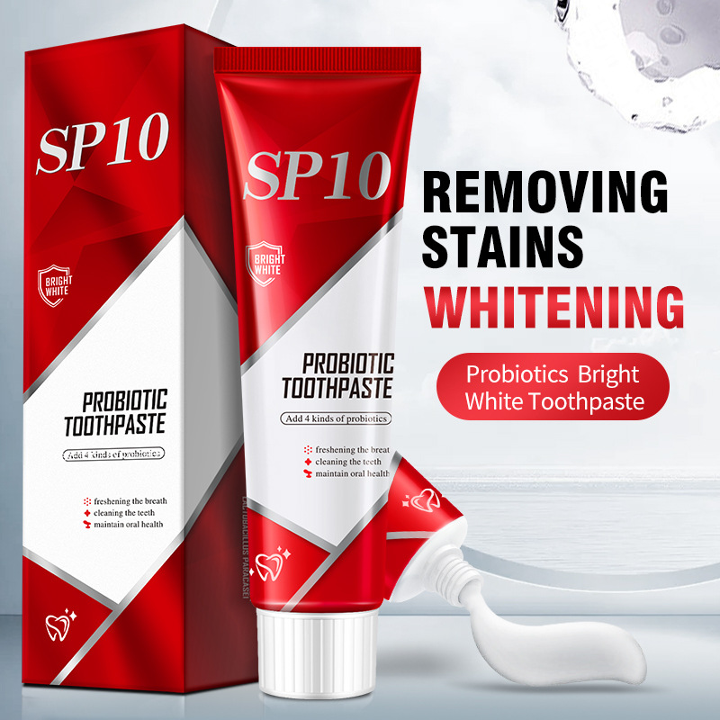 【Cross-Border Wholesale】English Version Sp-10 Toothpaste for Fresh Breath, Genuine Sp-10 Wholesale, Southeast Asia 100g
