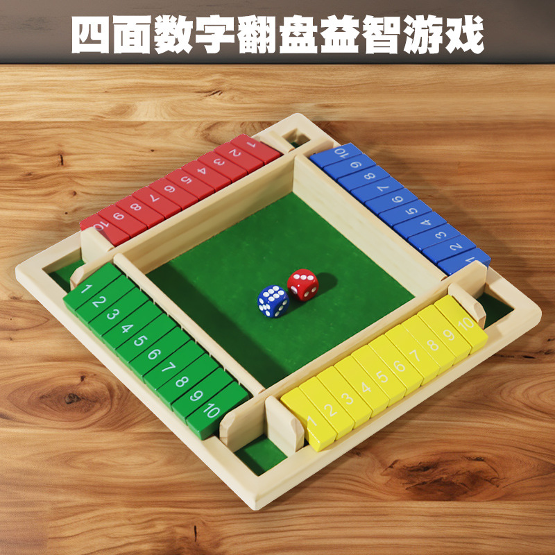 Juego de flop de cuatro lados, fiesta de bar, ocio, juego interactivo, juguetes digitales, juegos de mesa para padres e hijos para niños, orden de vino