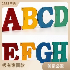 Retro old creative English letters wooden crafts ornaments photography props decorations bar cafe