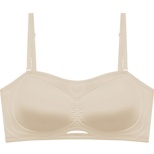 Original strapless underwear for women to push up small breasts to make them look bigger, anti-slip, invisible, traceless bandeau bra, anti-exposure Bra