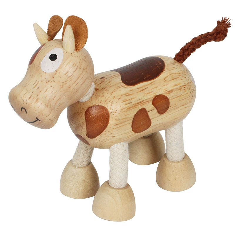 Wooden realistic constructor, farm, doll, early education