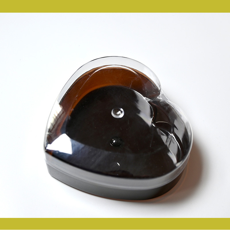 Caja de plástico en forma de corazón doble de 16 piezas Caja de regalo de boda de caramelo de chocolate Caja de embalaje de plástico PS