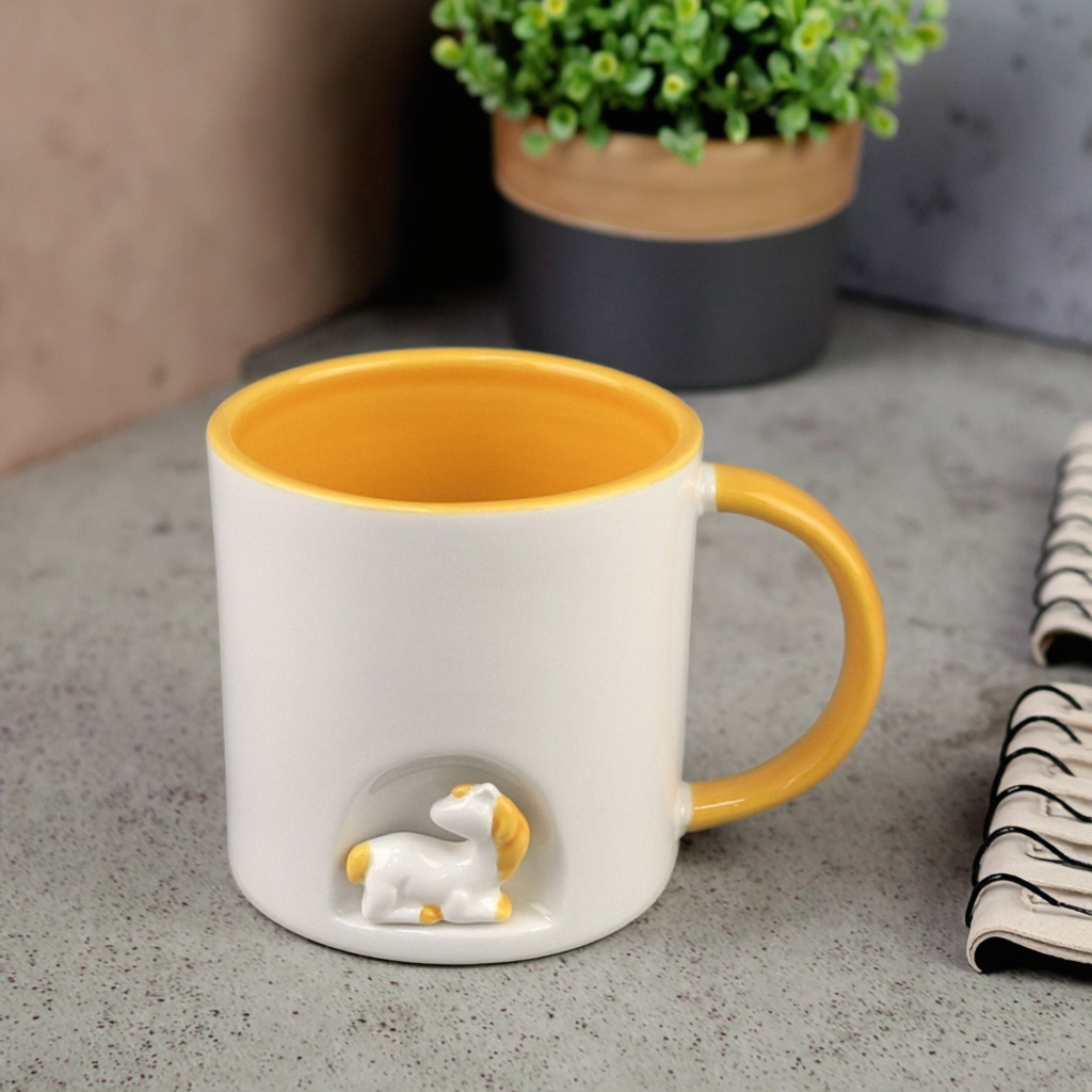 Taza de agua de pony de dibujos animados lindo taza de cerámica para el hogar estudiante estudiante oficina temperatura media pareja taza de Mark Da Rong