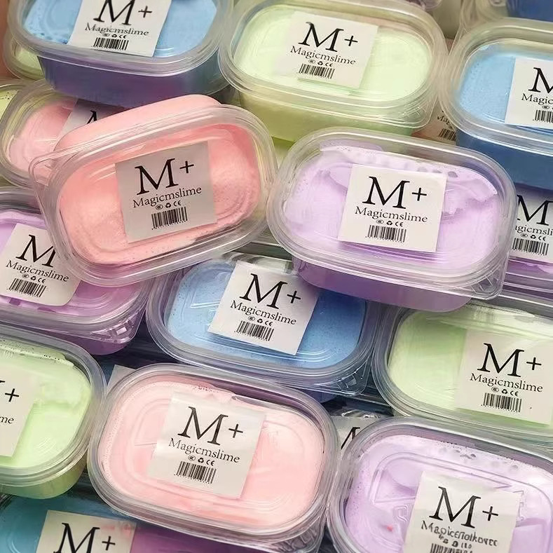 Nuevo barro rojo de arcilla ultra ligera mil seda barro slime hecho a mano diy macaron juguetes para niños goma de goma