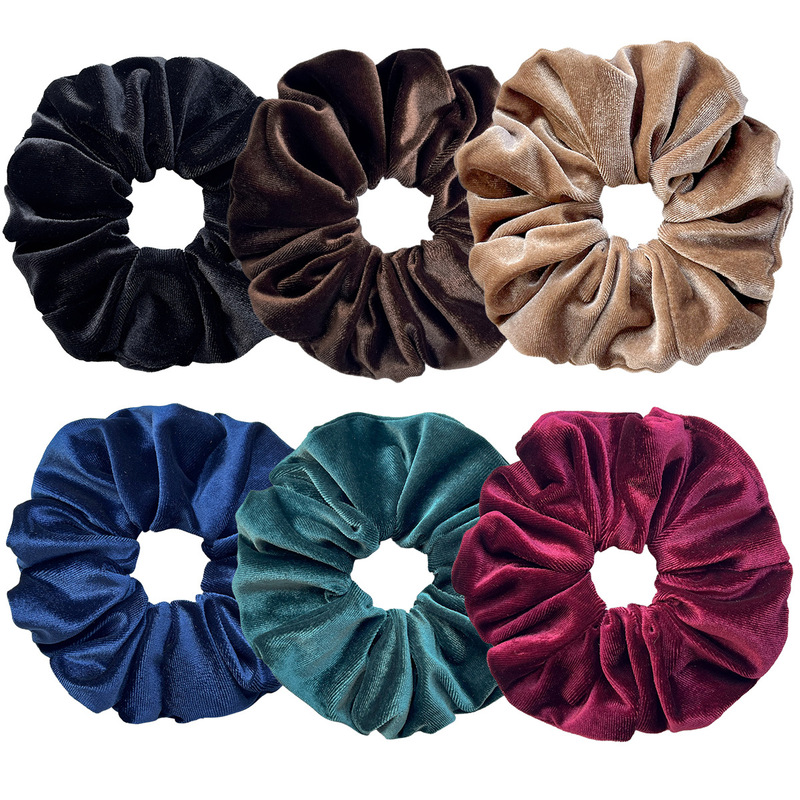 Cross-border new oversized autumn and winter European and American style flannel large intestine hair ring South Korea flannel hair ring hair accessories first-hand supply