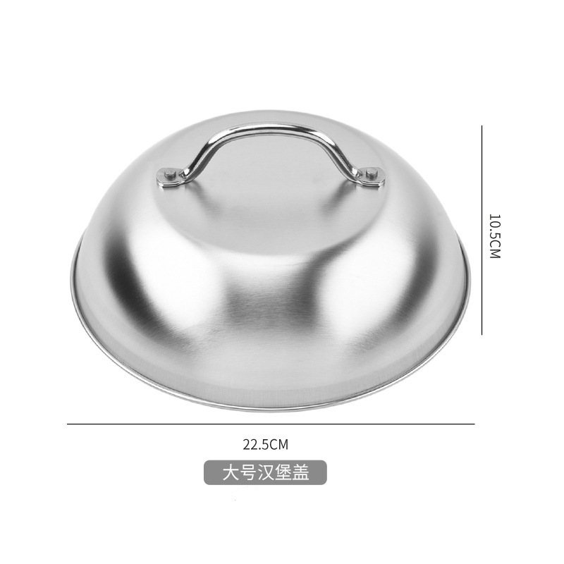 レストランやホテル用のステンレス製フードカバー、防塵・防虫、洋食ステーキカバー、丸型穴なしフードカバー、鉄板焼きカバー|undefined