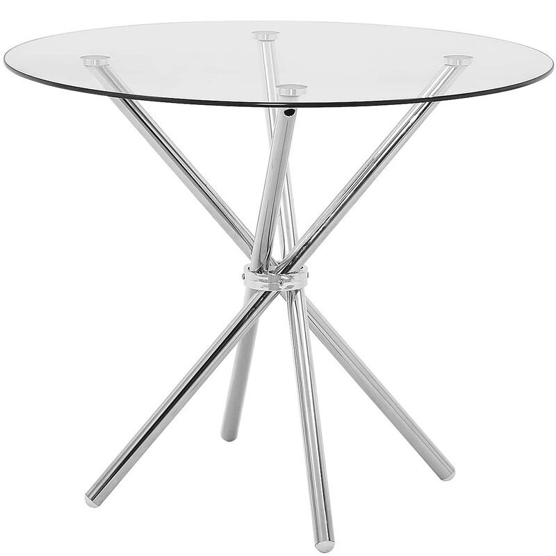 mesa de comedor de vidrio mesa de comedor de exportación de Amazon mesa de vidrio temperado de lujo mesa de comedor de alta calidad