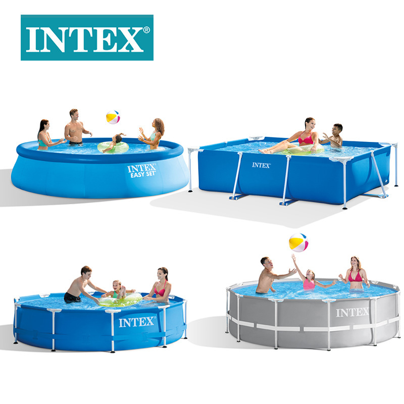 INTEX square round bracket pool set pipe rack swimming pool home outdoor private paddling pool wholesale