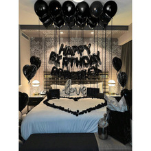 G 63877 Black Gold Birthday Decoration �ڽ�����װ����װ