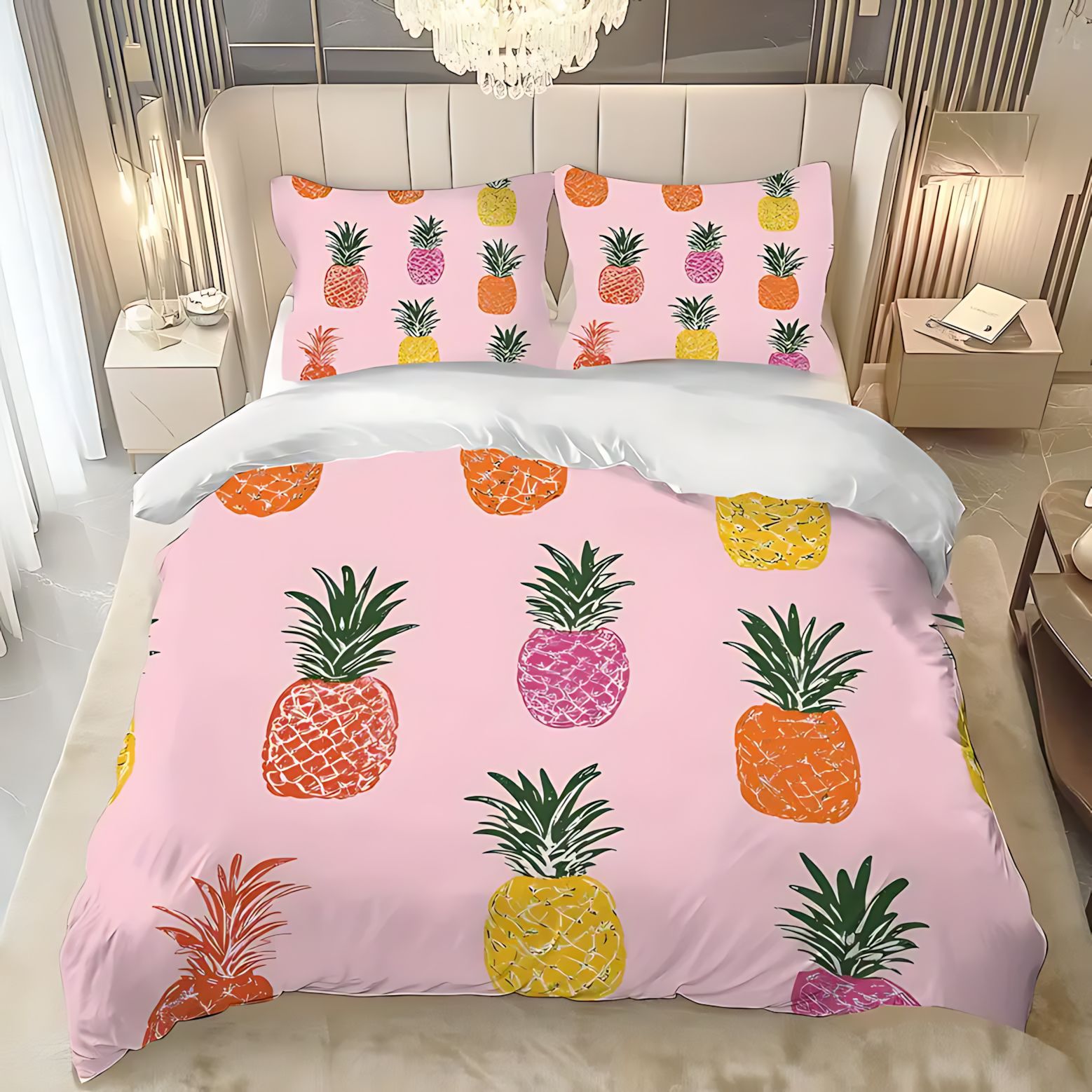 TEMU / JIT Colorful Fruit Series Pattern HD Impresión Digital Brilliant Sleeve Cover Kit