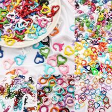 合金喷漆彩色弹簧扣桃心扣8字扣自制DIY手工饰品钥匙扣配饰材料包