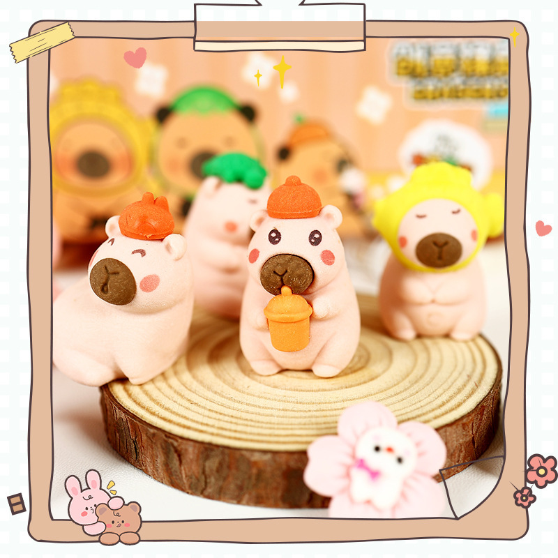 3D caucho estereoscópio adorable creativo estudiantes aprenden papelería desmontable material de caucho menos residuos borradores sin marcas