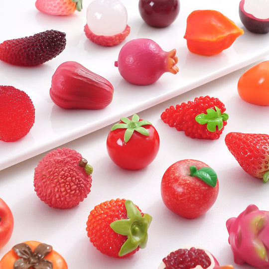 Creative simulation food play honey peach lotus fruit diy decorations blind bag accessories micro landscape desktop small ornaments