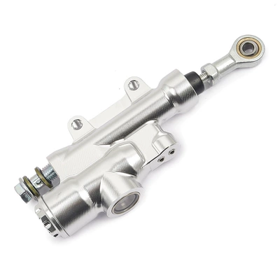 Motorcycle Safety Supplies Brake Master Cylinder Suitable for - silver-cnc-rear-brake-pump