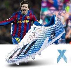 批發2023新品透氣獵鷹X20成人兒童足球鞋男童學生長釘AG碎釘男女