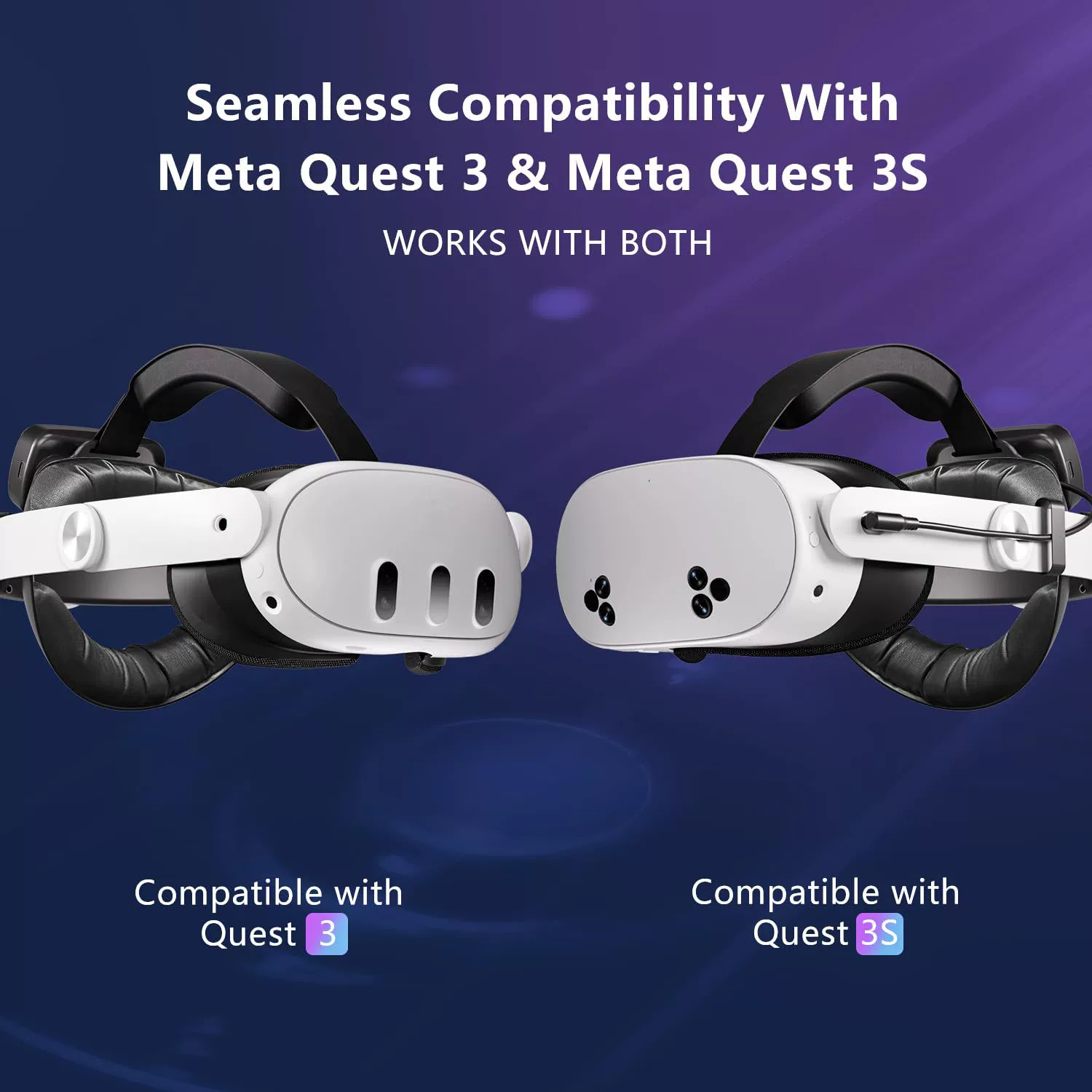 Магнитная зарядная повязка для Meta Quest 3 / Quest 3S, 10000 mAh, аксессуар для элитного VR-гарнитуры