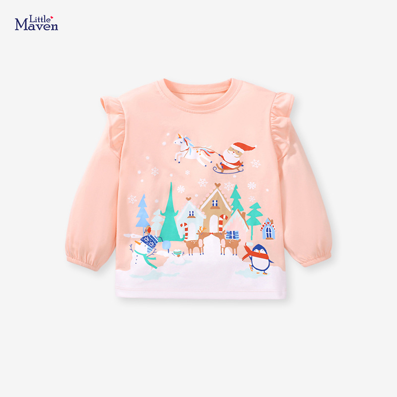 Camiseta de los niños europeos y americanos del pequeño experto Camiseta de manga larga de los niños de las muchachas del otoño