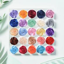 手工5cm色丁布艺立体玫瑰花苞 diy鞋帽胸花饰品配件服装花朵辅料