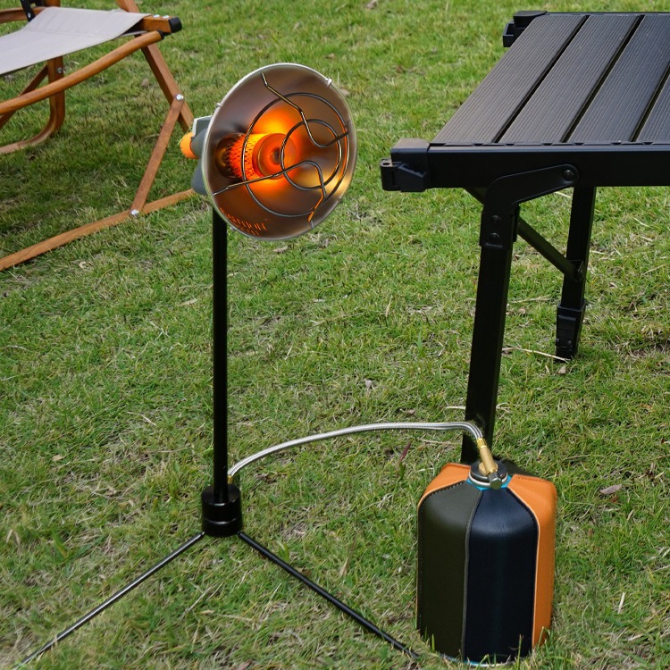 CLS gas portátil al aire libre pequeña tienda solar pesca calefacción estufa dirección variable escritorio soporte calentador de pesca de invierno