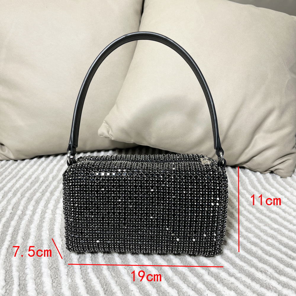 Borsa da donna transfrontaliera piena di diamanti borsa a tracolla borsa a tracolla con strass lucidi borsa da donna fatta a mano borsa da donna con diamanti_voghion.com