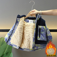 0044男童冬装棉服5新款洋气韩版宝宝棉衣儿童加绒加厚派克服外套