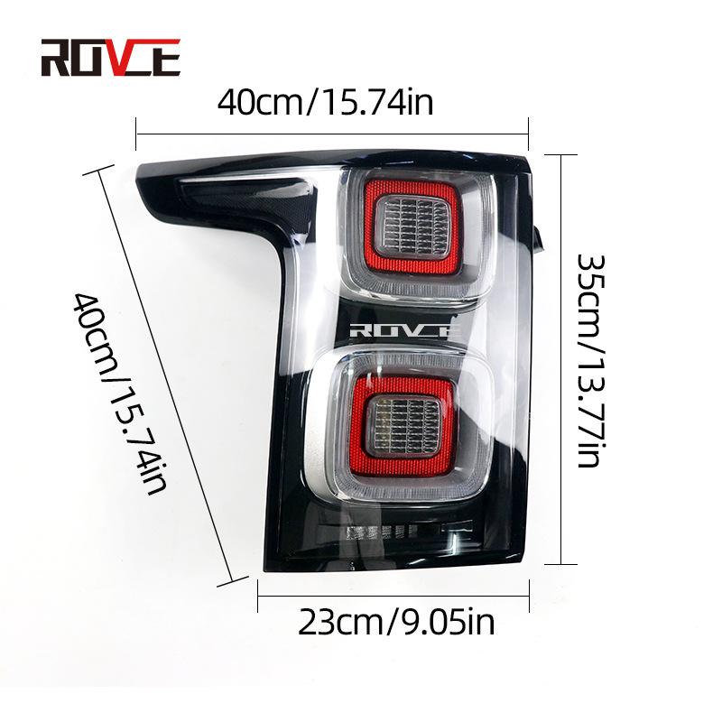 Aplicable a 2018-2020 Range Rover ejecutivo luz trasera estándar medio americano estándar negro Cruz L405 SVA luz trasera