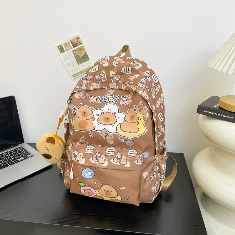 Cartoon backpack, capacious universal high quality school bag, for teenagers, for students, high-quality style, wholesale