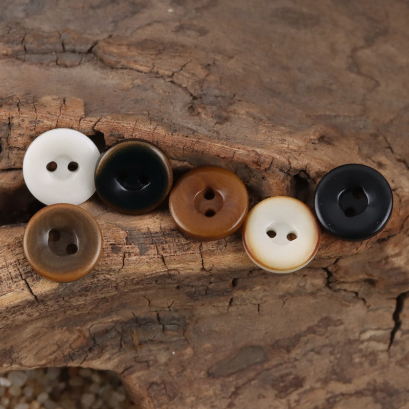 Vintage Fire Fish Eye brown Autumn and Winter Shirt Cardigan Hoodie dress Two Eyes Polo Neck Fruit Button