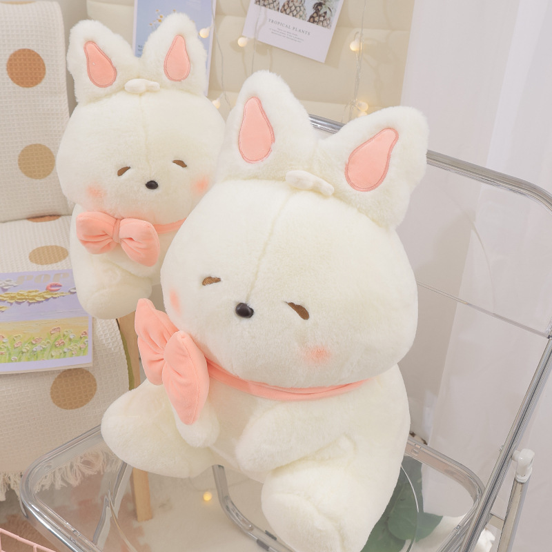 New Sitting Bunny Plush Toys Doll Claw Machine Doll Cross border Exclusive for Sitting Rabbit Girl Heart Doll Batch