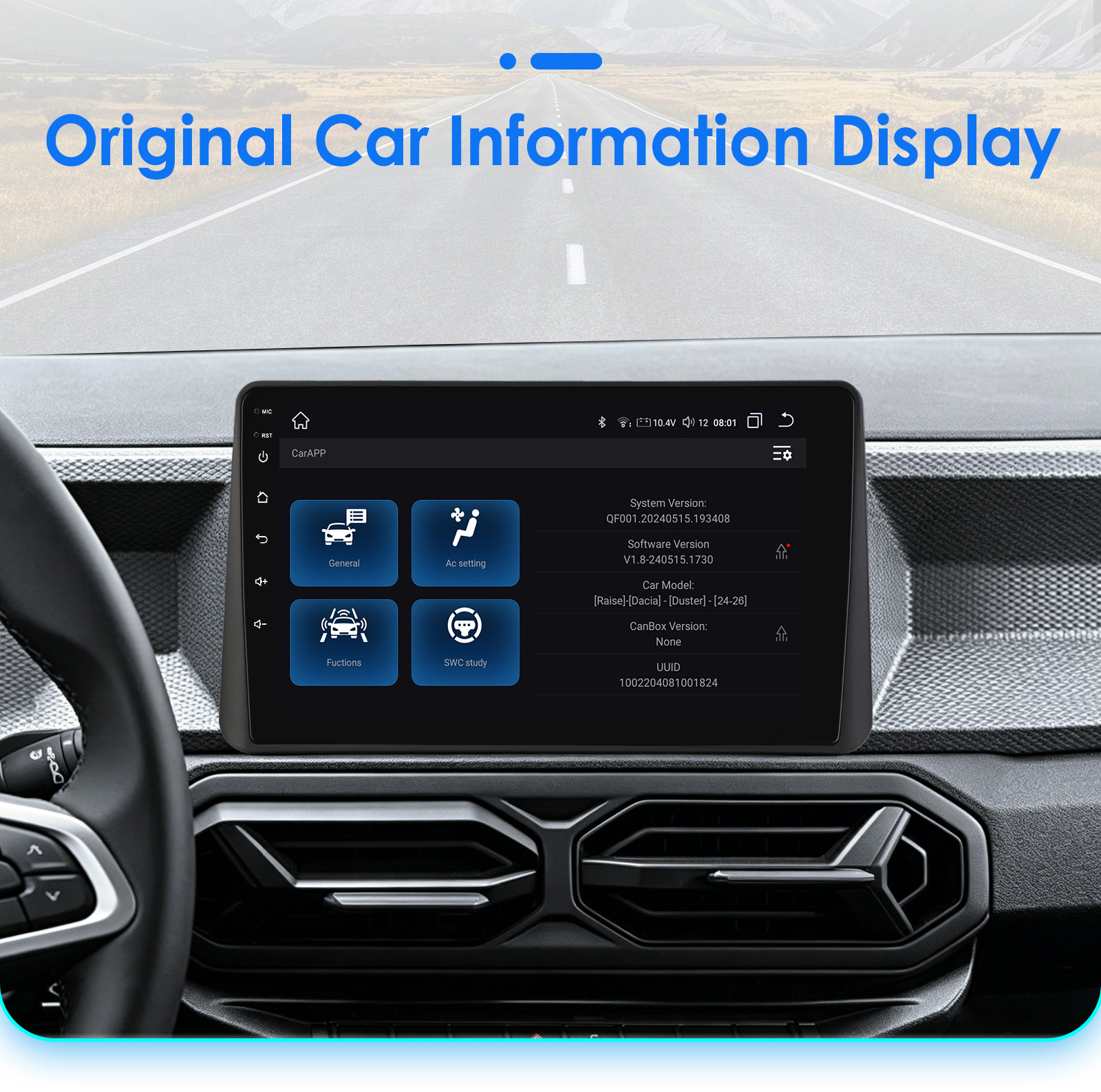 Suitable for Renault Dacia Duster 3Rd Generation 24-26 Models Android Large-Screen Navigation Gps Bluetooth Reversing Camera