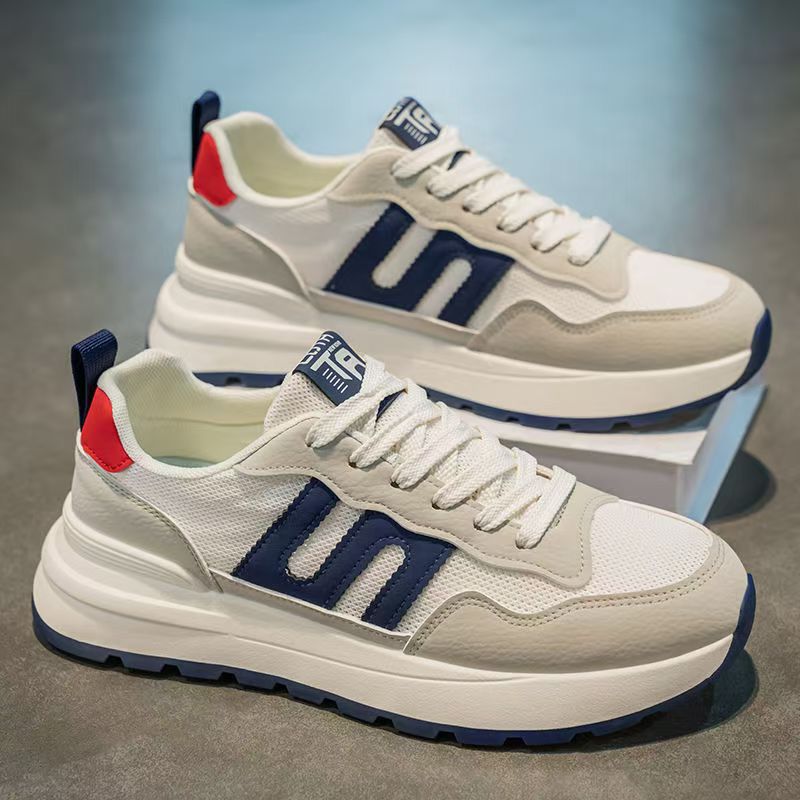 Zapatos Deportivos Casuales para Hombre, Transpirables, Versátiles, con Malla, para Invierno 2025, con Suela Gruesa, para Estudiantes y Padres