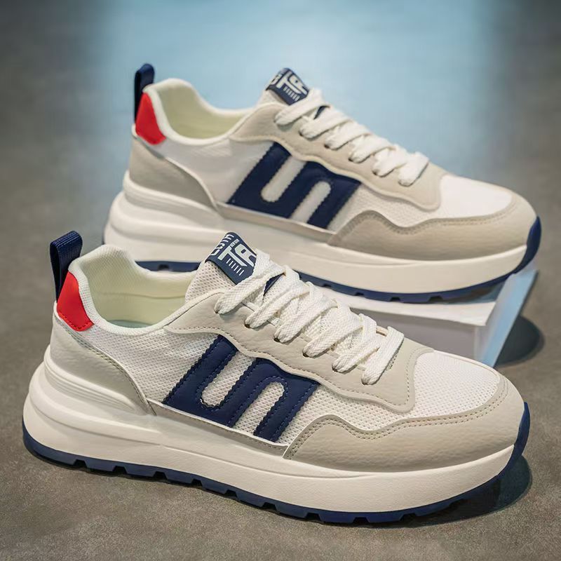 Men's Shoes 2026 New Winter Mesh Breathable Versatile Casual Sports Shoes Men's Running Thick-Soled Student Dad Shoes