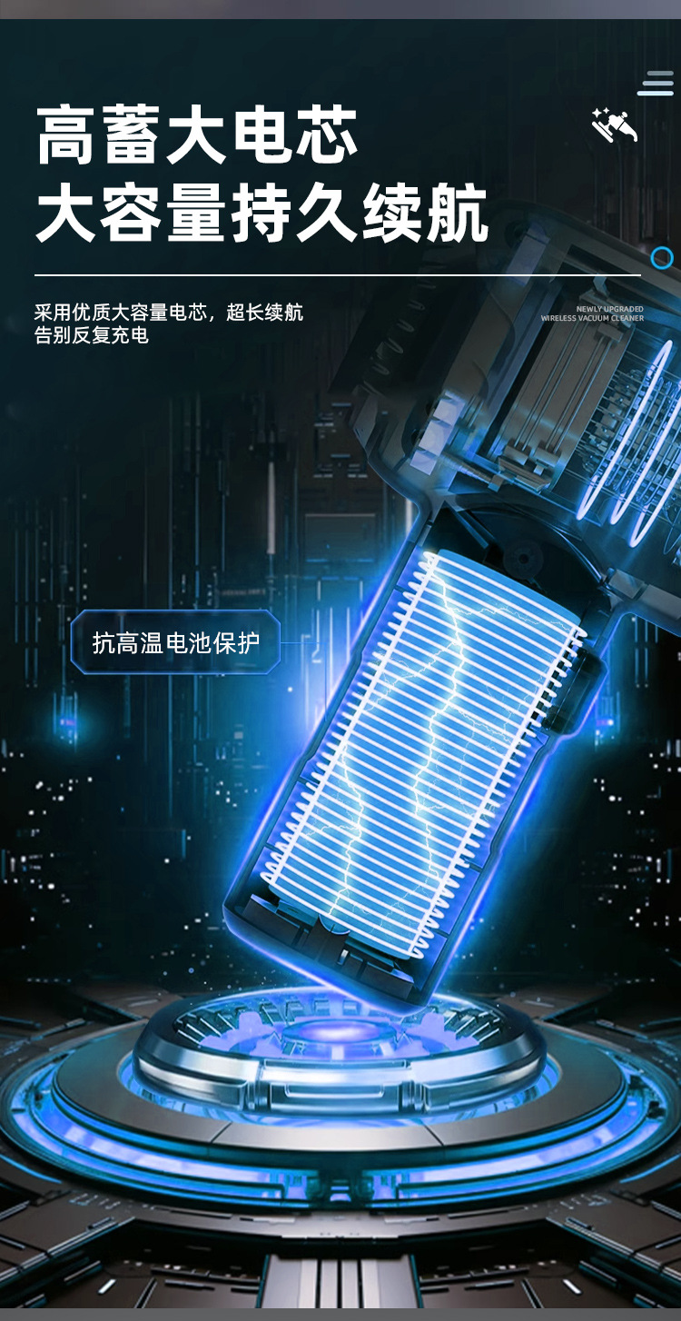 Wireless Car Vacuum Cleaner, Handheld Car Air Pump, High-Power Car Supplies, Household Small Powerful Device