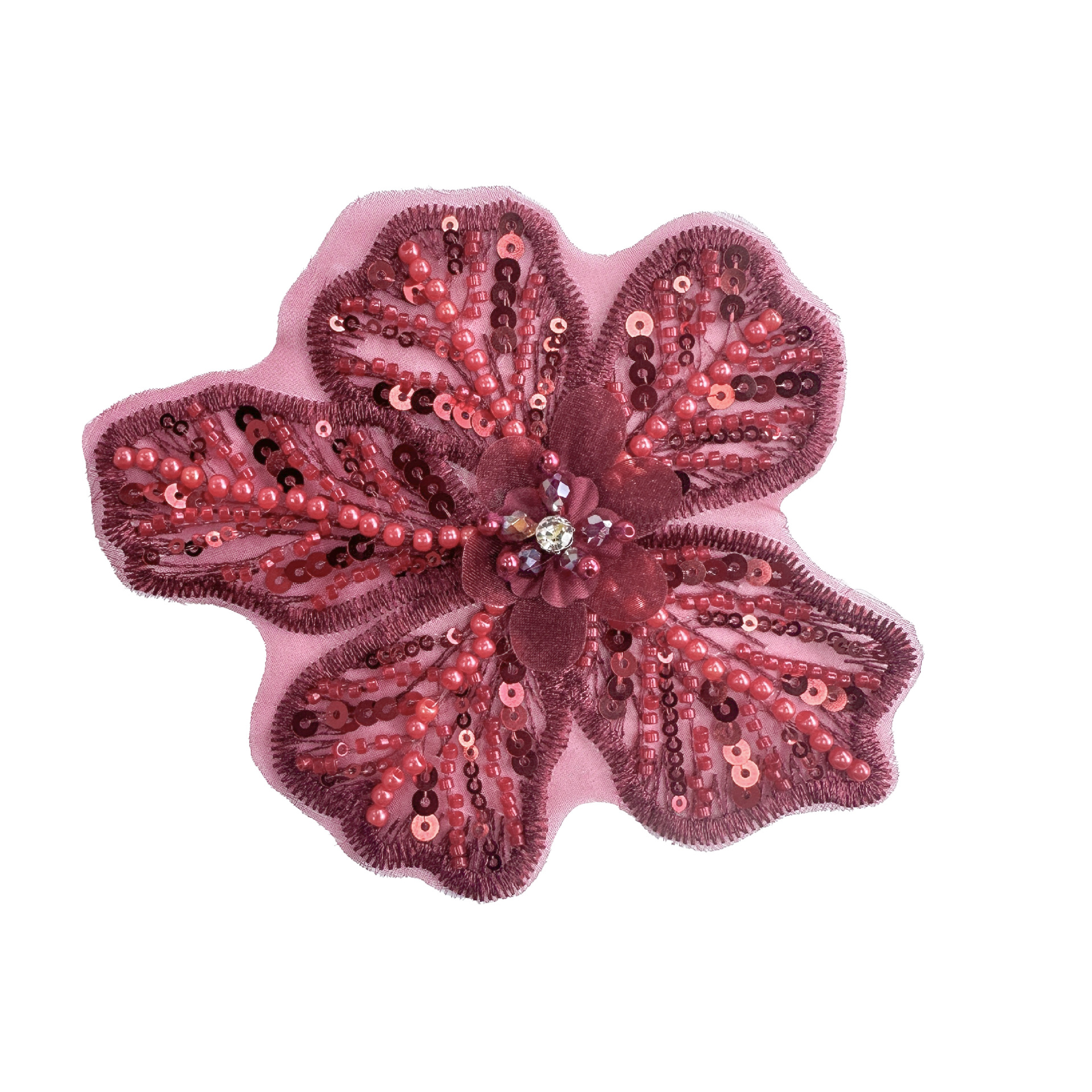 tela de tela de malla exquisita doble capa de encaje blanco parche de flores hecha a mano accesorios de joyería DIY accesorios de ropa accesorios de decoración