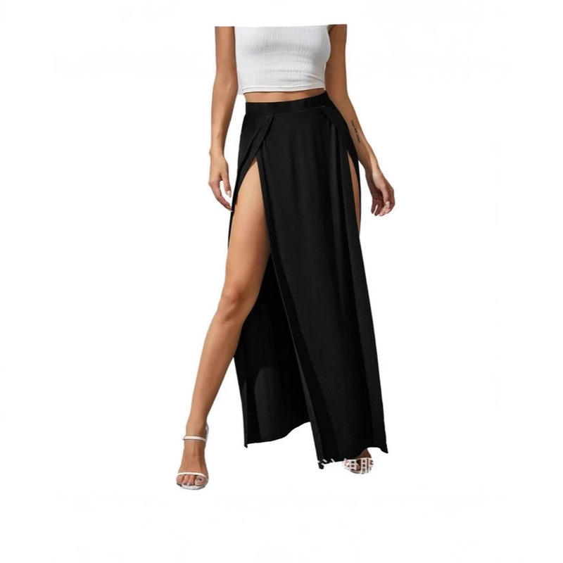 25 Styles of Summer Cross-Border Amazon Solid Color Fashion High-Slit Skirts, Evening Dresses, Vacation Casual Long Dresses for Women 25 Styles of Summer Cross-Border Amazon Solid Color Fashion High-Slit Skirts, Evening Dresses, Vacation Casual Long Dresses for Women