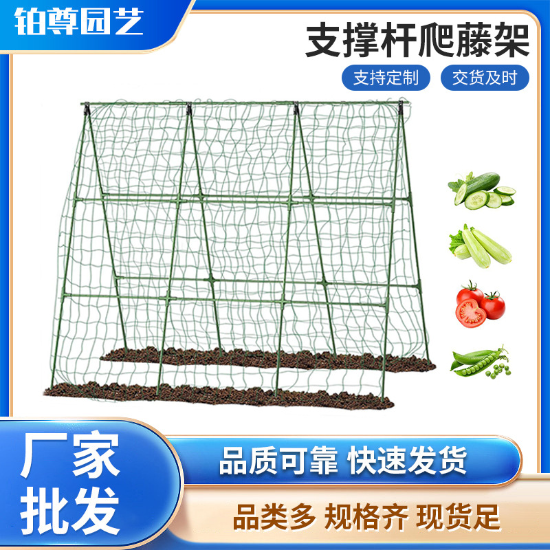 爬藤架花架葡萄豆角黄瓜架子包塑钢管植物种菜搭架园艺支撑杆窗台