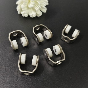 Transparent Door Curtain Metal Hanging Wheel Pvc Folding Door Pulley Air Conditioning Partition Curtain Installation Wheel Bamboo Curtain Wheel Track Wheel