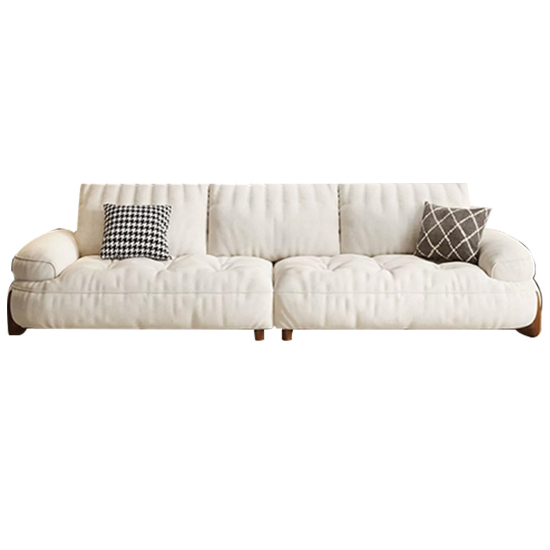 Selección estricta de sofá de tela de gato, sala de estar moderna y simple, sofá de nube de estilo francés para tres personas. image 6