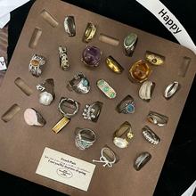 复古重工925纯银戒指女轻奢高级感小众设计不掉色时尚百搭配饰